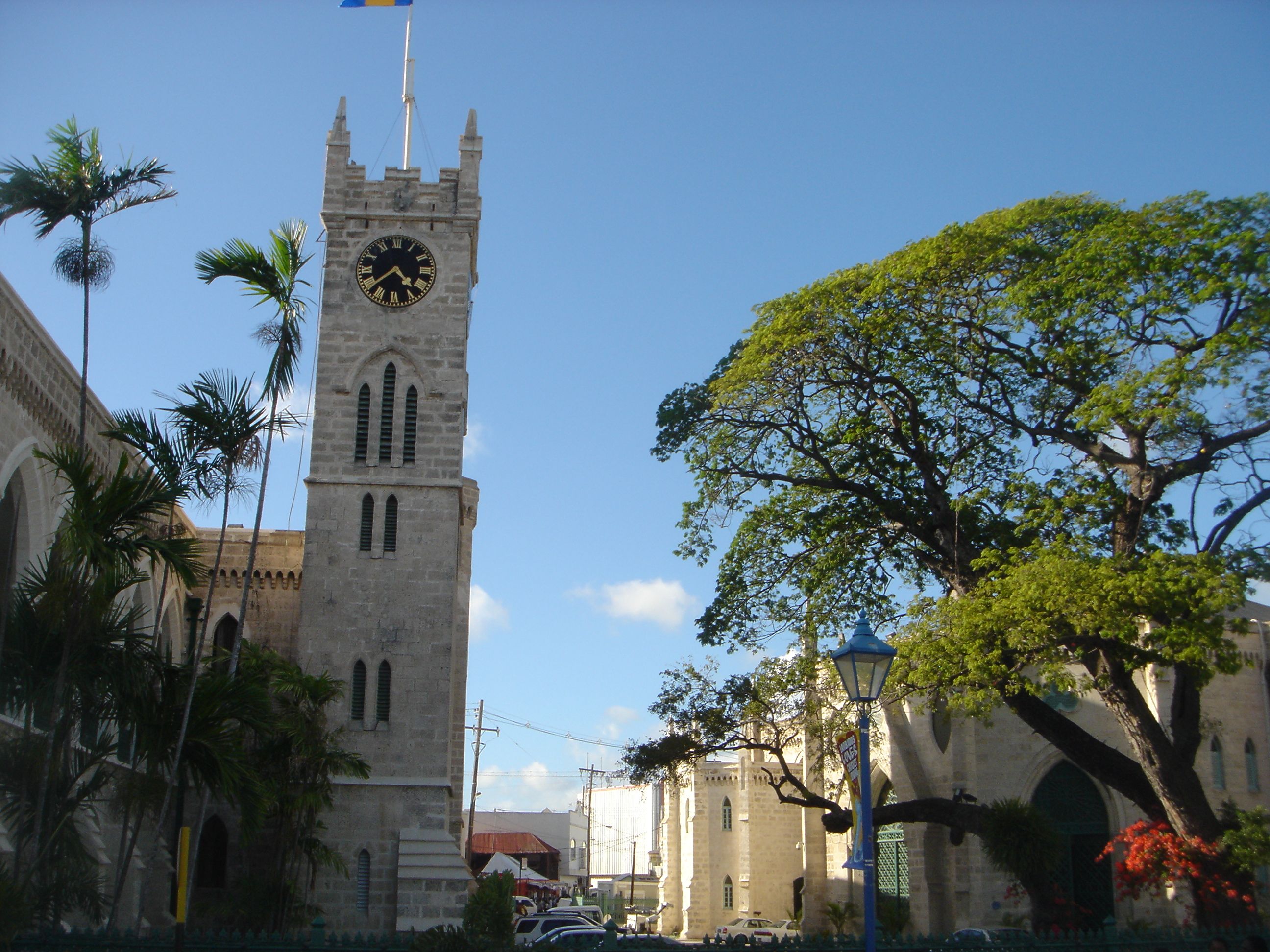 View of National Heroes Square in Bridgetown, Barbados. 