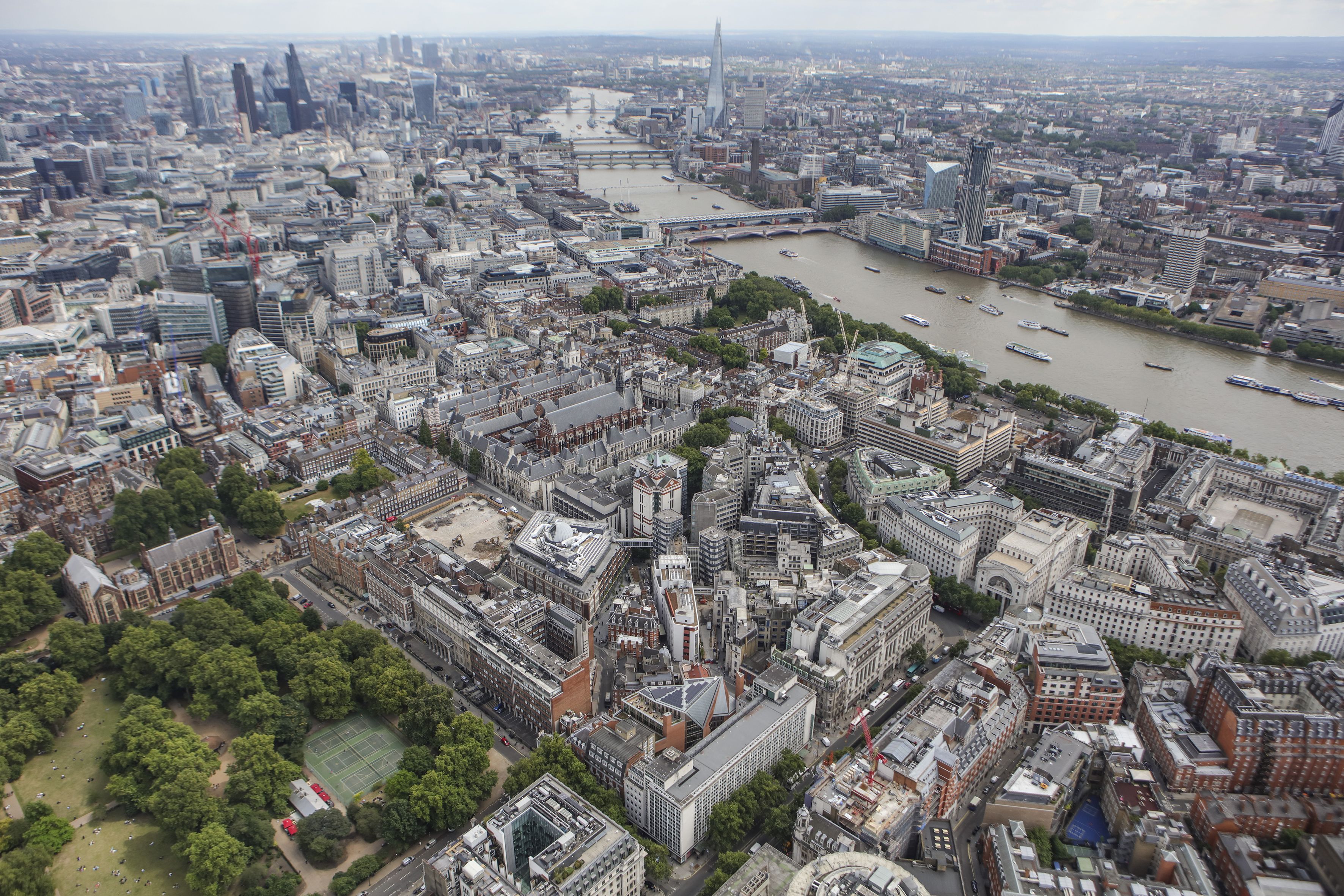 Aerial shot of LSE campus