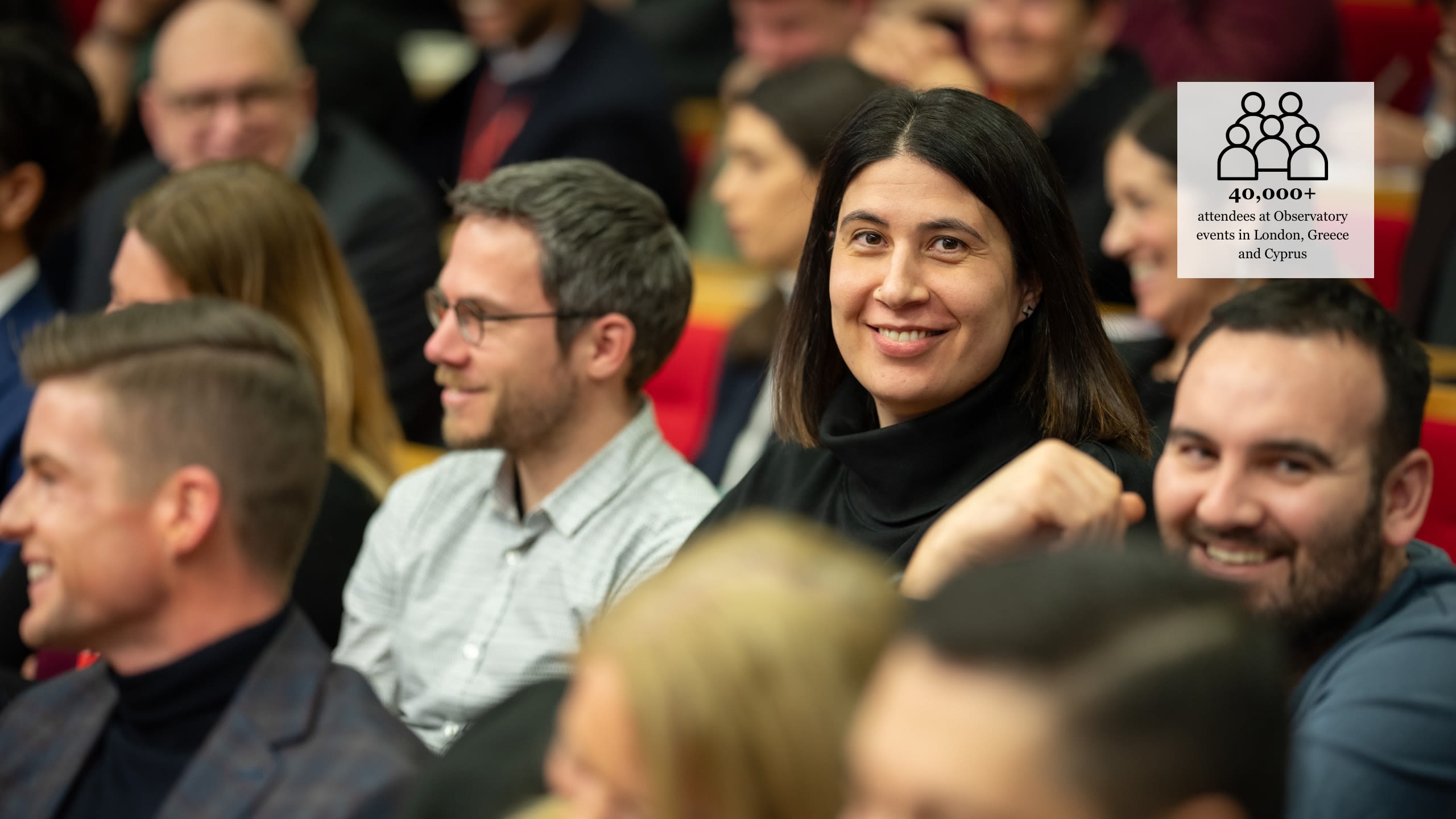 Audience members enjoying an event hosted by LSE's Hellenic Observatory
