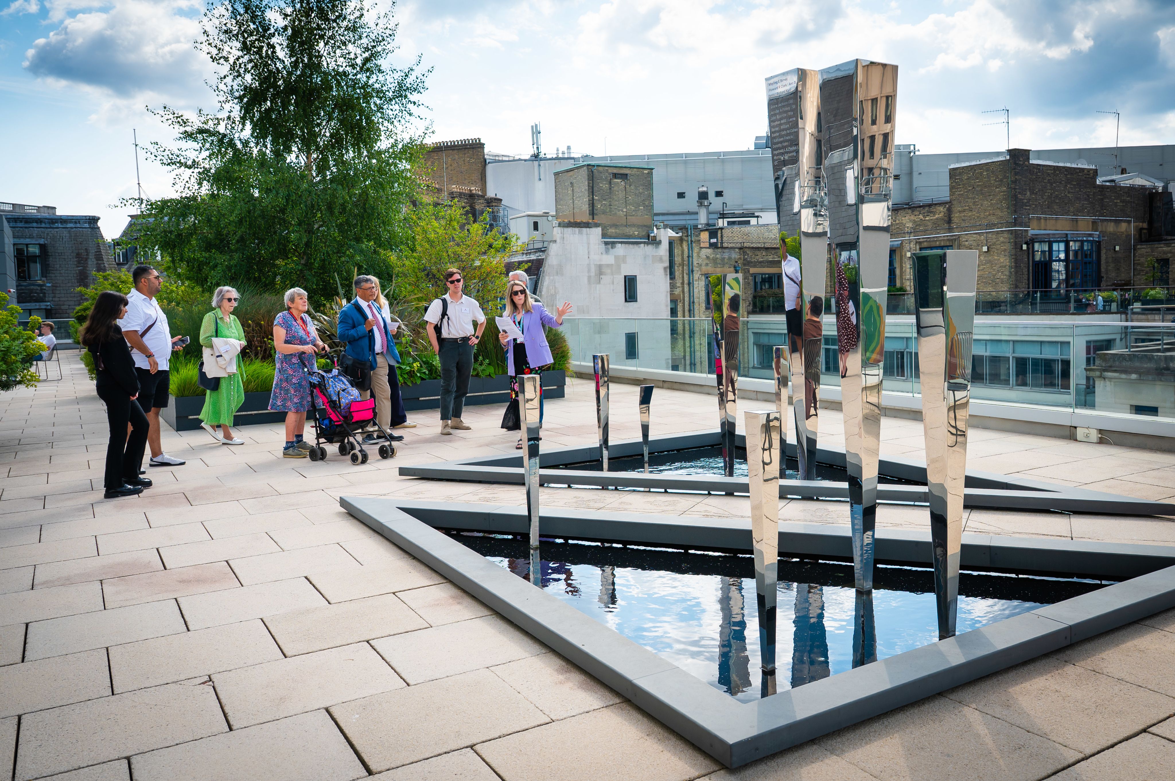 Donors visiting the Legacy Giving Garden